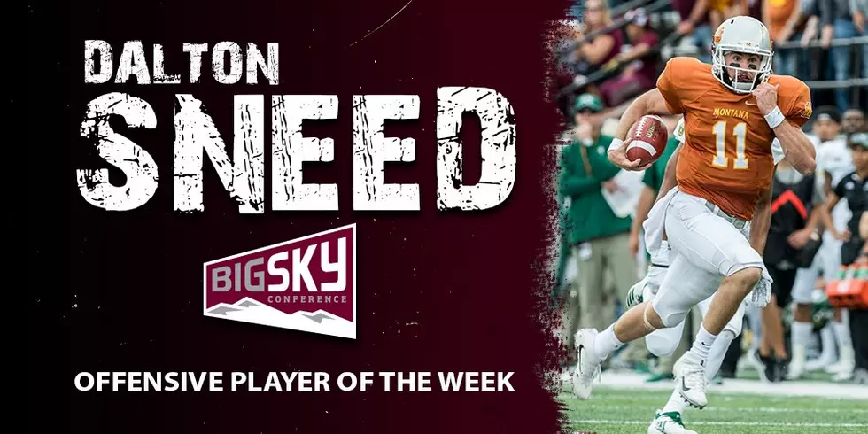 Griz football: Sneed named Big Sky offensive player of the week