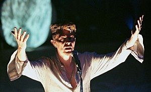 David Bowie, the main act of the MGD Blind Date concert, performs at the Vic Theater in Chicago, September 19.