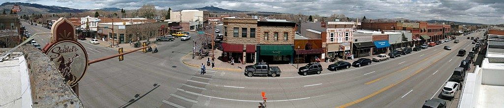 Downtown Cody, Wyoming, prepares for a summer parade on Main Street. (Photo by Martin Kidston)