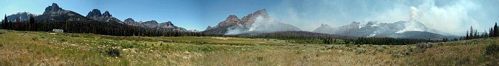 The Norton Point Fire flares up outside Yellowstone National Park in the summer of 2012. (Photo by Martin Kidston)