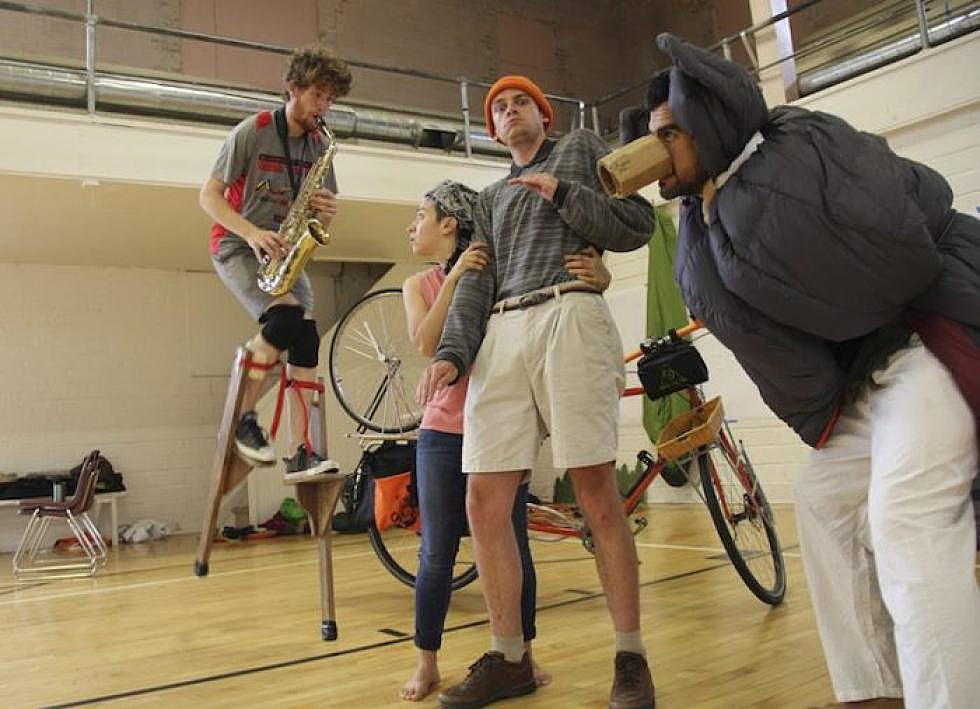 Bicycle-borne theater troupe on the road across Montana