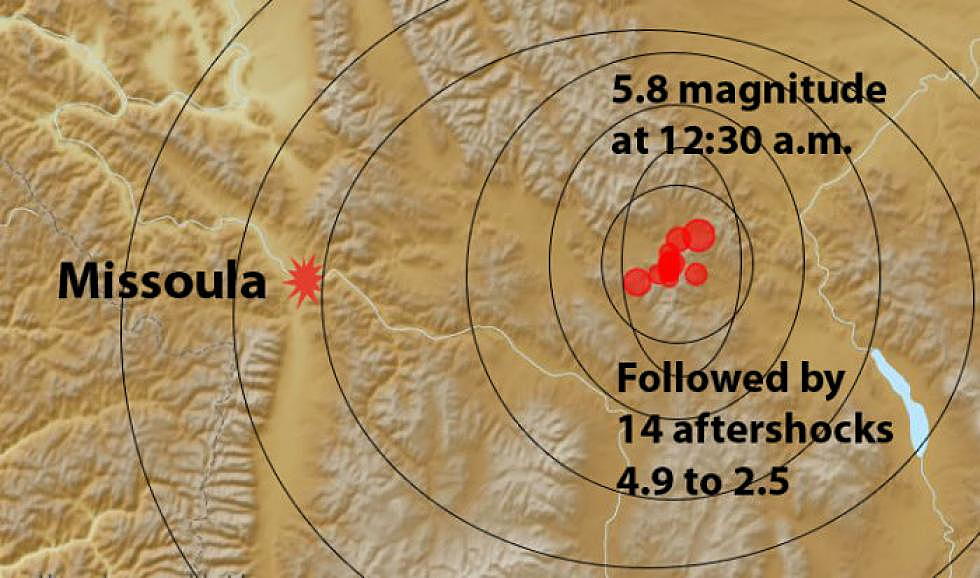 UPDATED: Pair of powerful temblors, aftershocks strike western Montana early Thursday